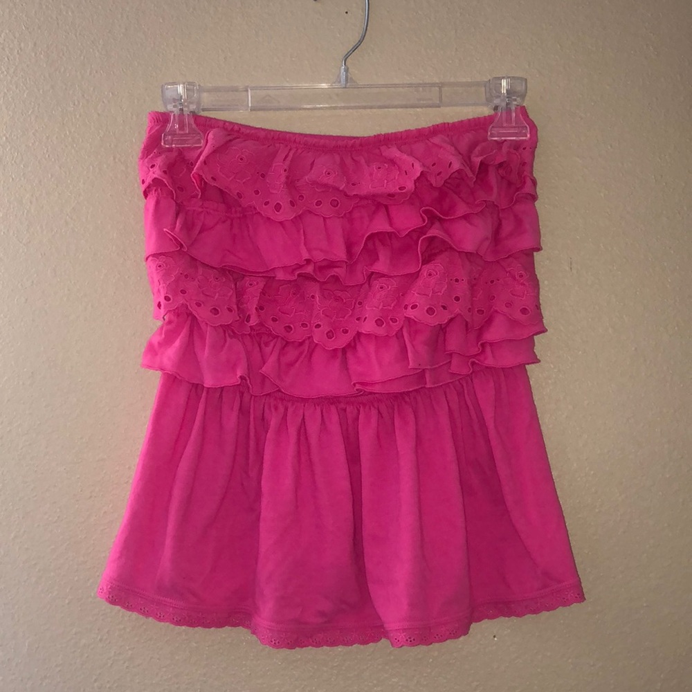 Gilly Hicks Ruffle Tube Top